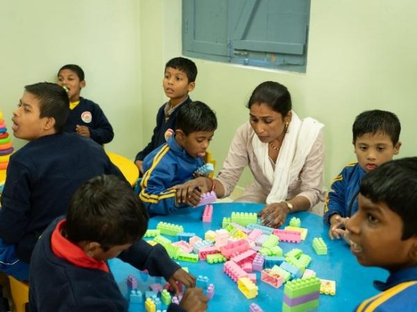 Playing blocks